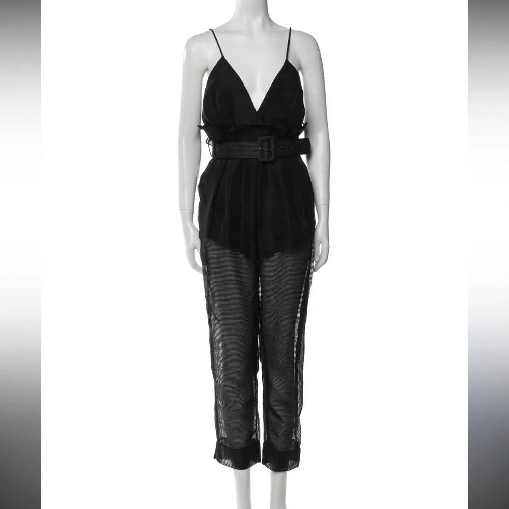 Alice McCall Justify My Love Jumpsuit Black Striped Organda up Size US 6 - Picture 3 of 13